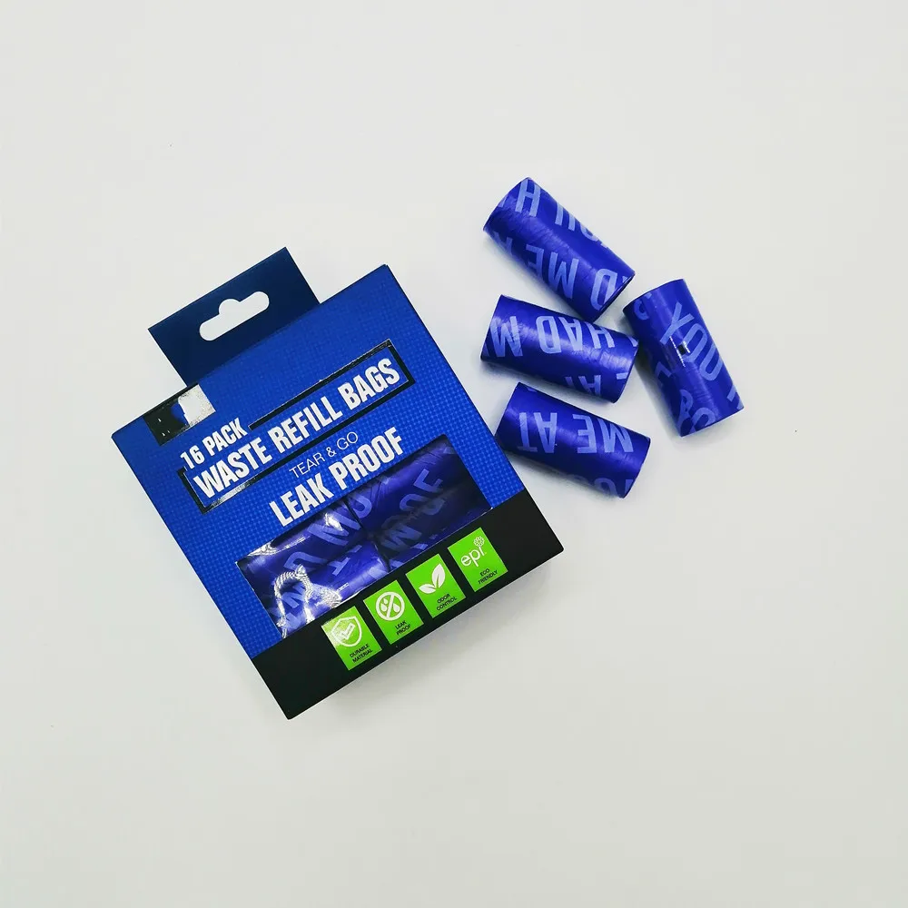 FSD OEM Custom Private Label Wholesale Plastic Thick Dog Waste Poop Bags Biodegradable For Training