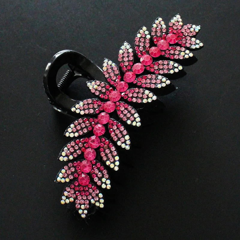 Women Luxury Rhinestone Hair Claws Crab Hairpins Ladies Large Size Ponytail Hair Clips Fashion New Accessories Gifts