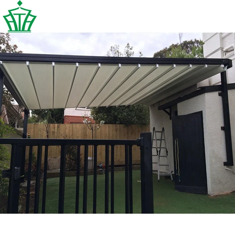 Terrace Motorized Remote Control Retractable Motorized Aluminum Pergola Outdoor Covers