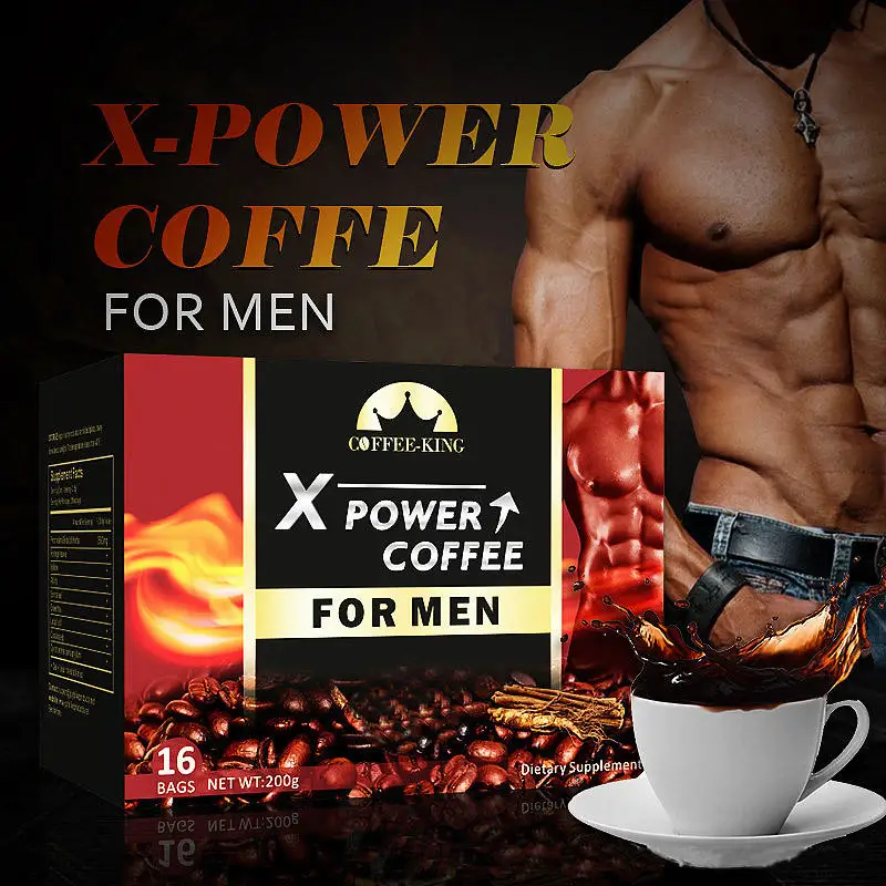 Натуральный травяной мужской растворимый кофе Maca black Power для мужчин