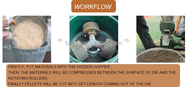 diesel engine animal poultry feed pellet making machine