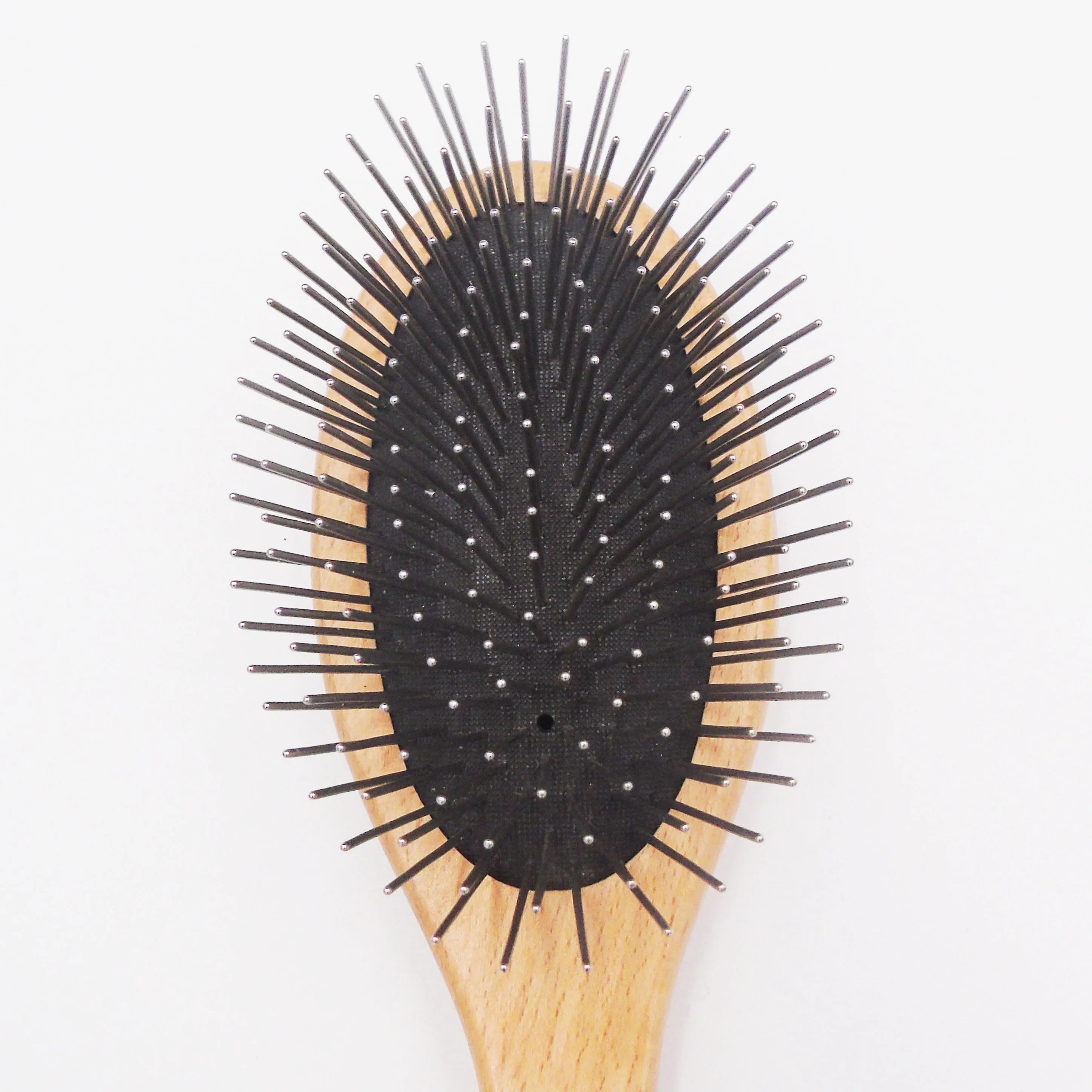 New style  beech handle cushion wooden hair brushes wholesale for travel