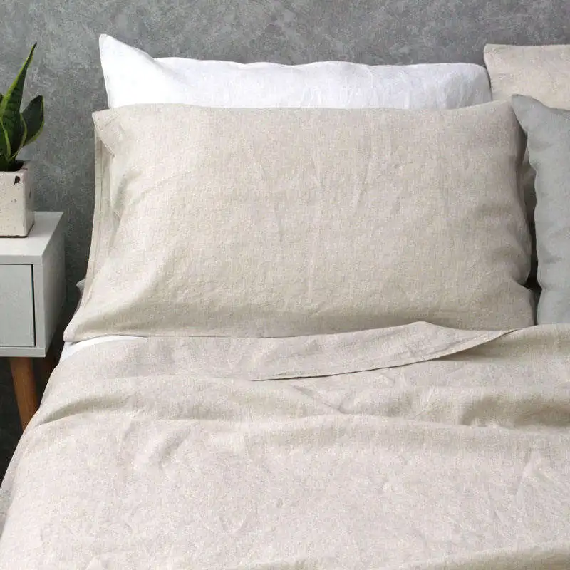 Factory Direct Sell Bed Linen Luxury Customized Size 100% Pure Flax Linen Fabric Bedsheets