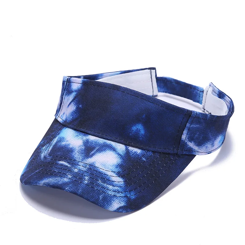 Outdoor unisex Solid Color Custom designer sun visor export caps Tennis Sport tie dye visor hat