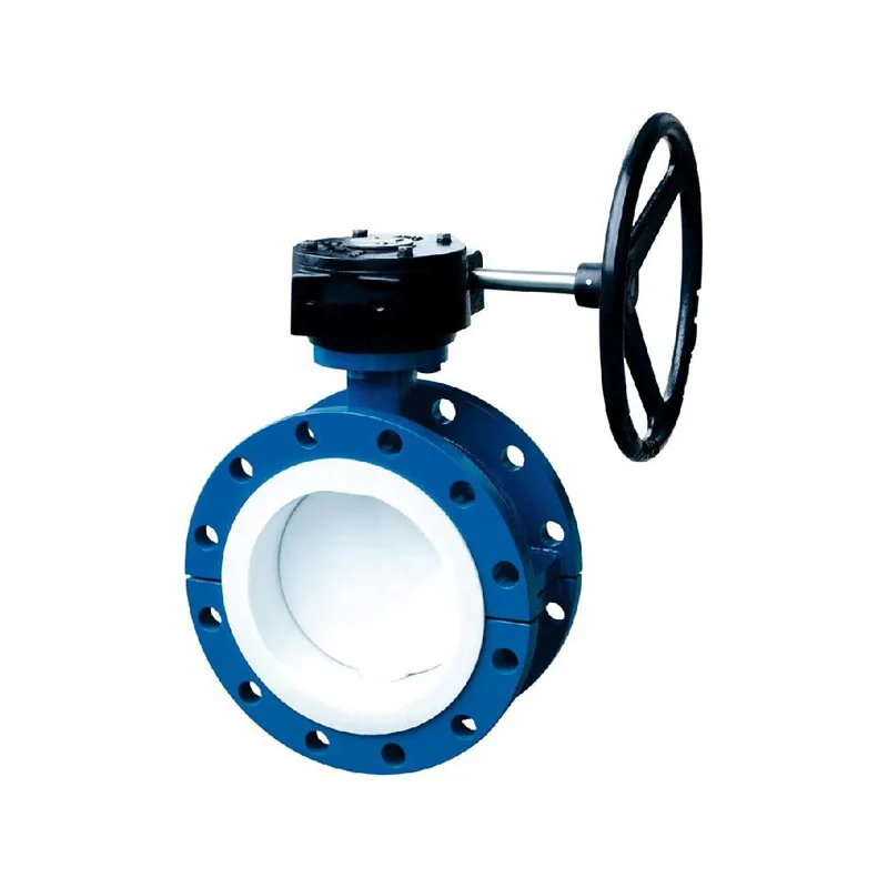 ANSI 150 PN16 Wafer End Type FULL PTFE PFA Fluorine Lined Butterfly Valve