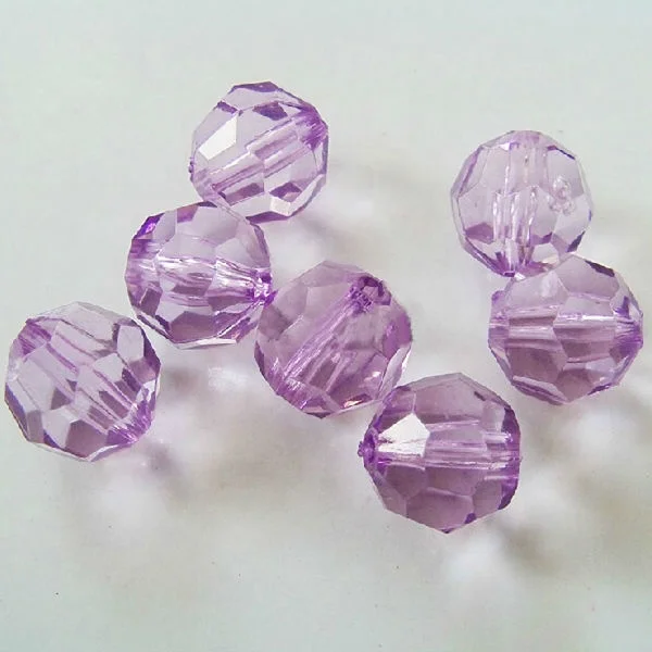 4MM-20MM Colorful Plastic Transparent Clear Faceted Beads Acrylic Crystal Beads For DIY Making Bag