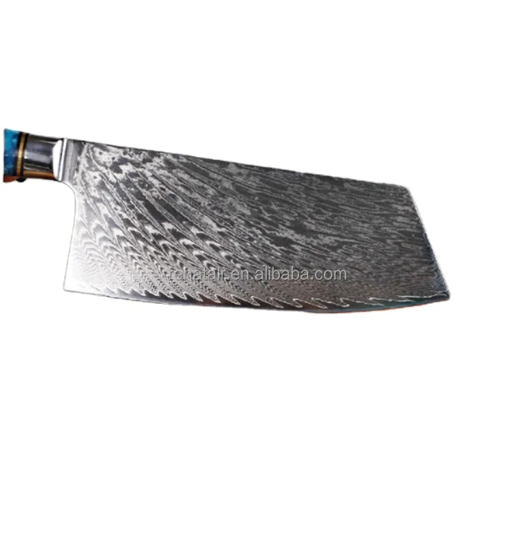 Нож шеф-повара из дамасской стали с полимерной ручкой, нож сантоку, нож мясника 7 дюймов
