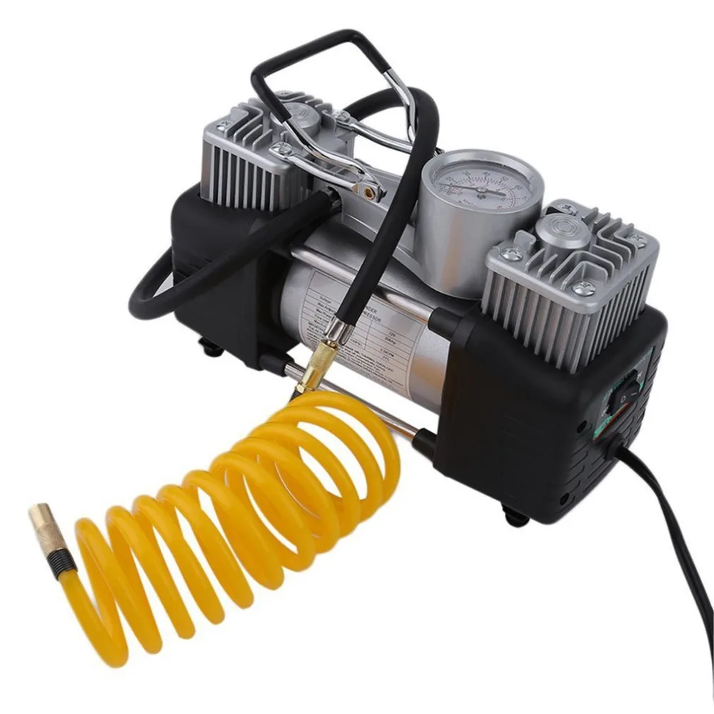 Portable Dc 12v High Flow Car Tire Inflator Pump Air Compressor Parts In Copper Motor
