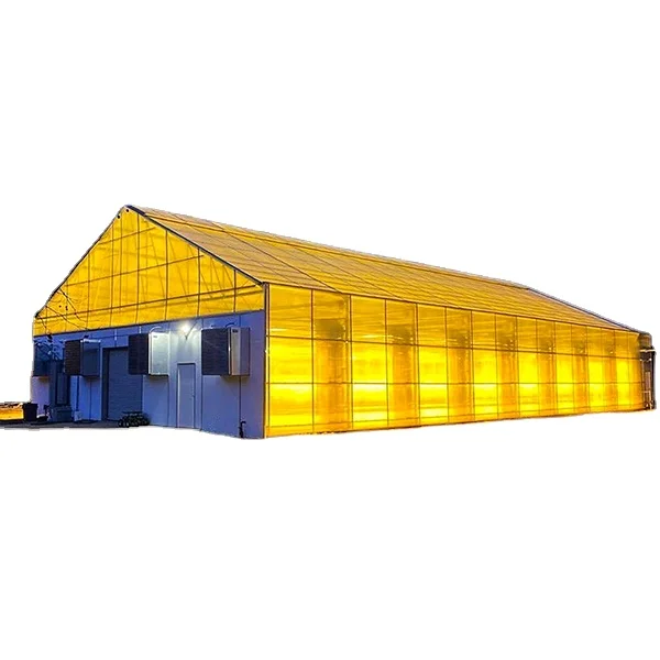 Skyplant  Hemp Commercial Greenhouse Kits Light Deprivation Polycarbonate Greenhouse With Blackout System