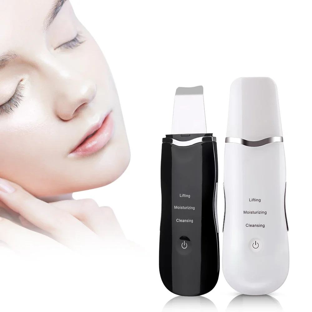 High Quality Portable Electric EMS Ion Peeling Blackhead Remove Face Spatula Facial Sonic Peeler Ultrasonic Skin Scrubber