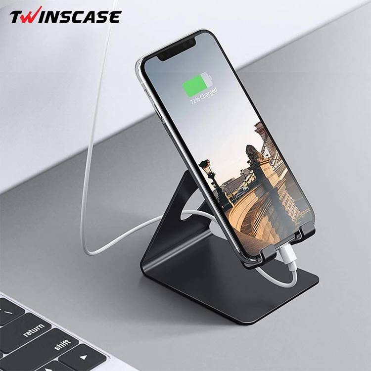 Free sample phone holder Metal  Desktop mobile phone bracket table use anti-slip holder aluminium alloy phone holder