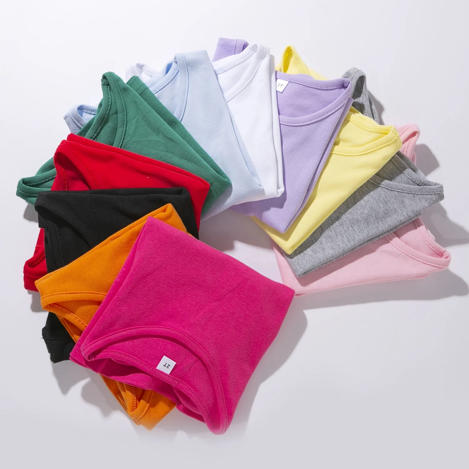 
wholesale baby girls puff short sleeve t shirt kids ruffle T-Shirt 