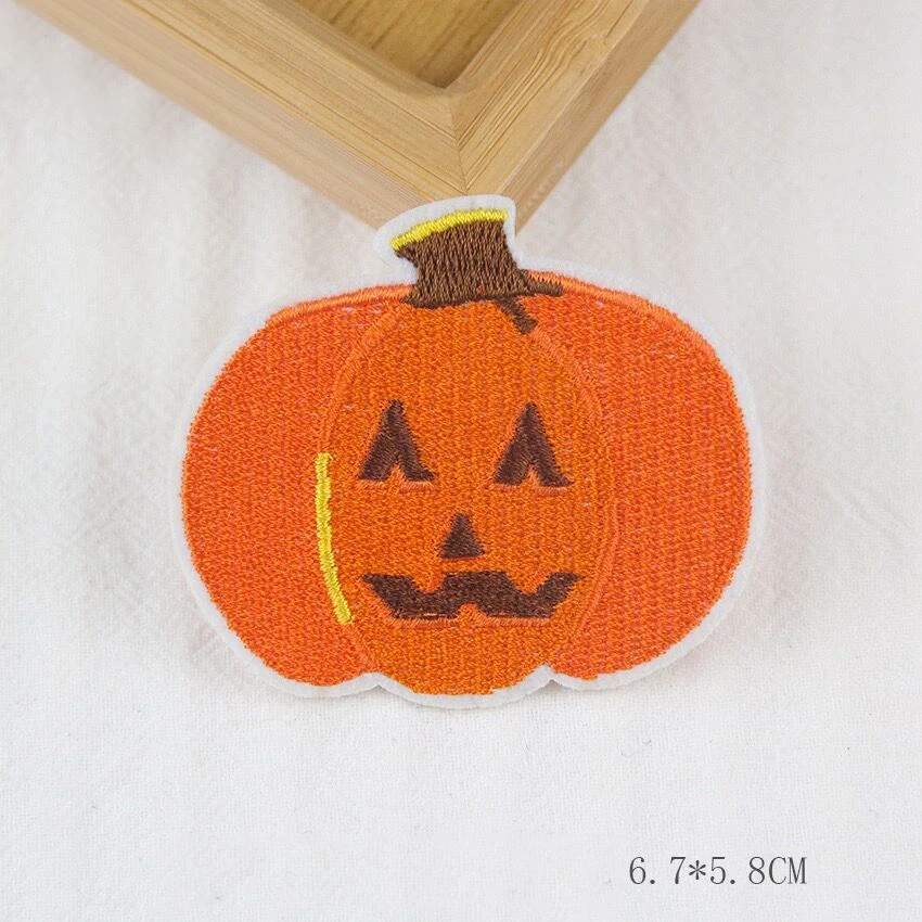 Halloween Terror Pumpkin Bat Witch Trick Or Treat Embroidered Patches Iron On Custom Your Logo Badge For Jacket Shirt Hat Shoes