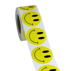 Hybsk Pure White Smile Face Mascot Animal Face Art Decorative Sticker(500 pcs)