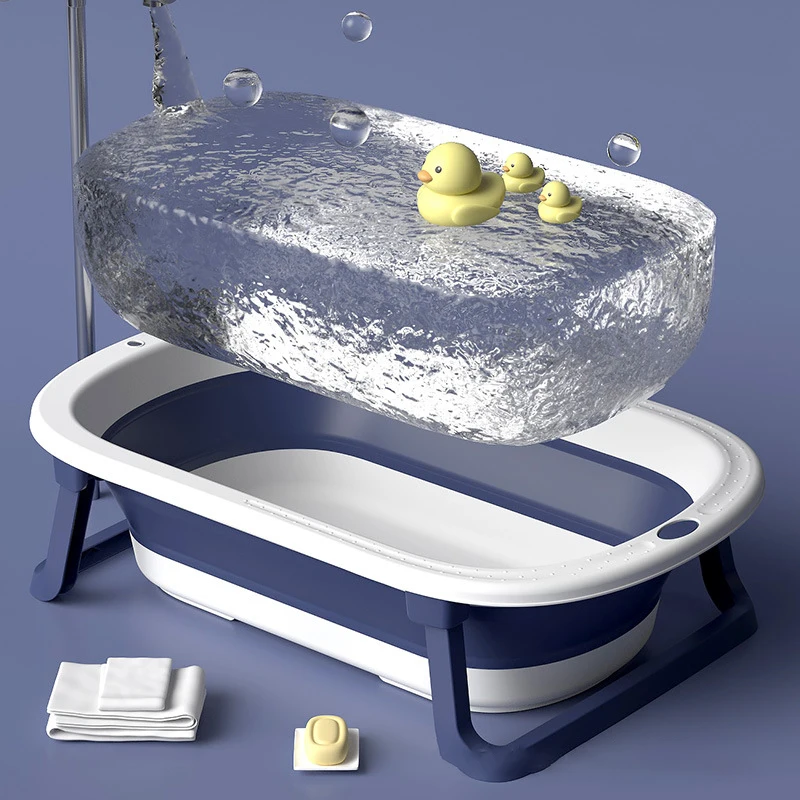 Cost Effective Eco-Friendly TPE PP New Plastic Foldable Baby Bathtub For Infants Kids Children