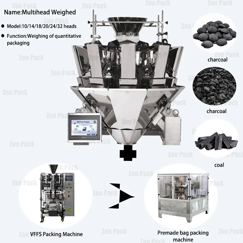 Multi-function coal weighing filling charcoal packaging machines