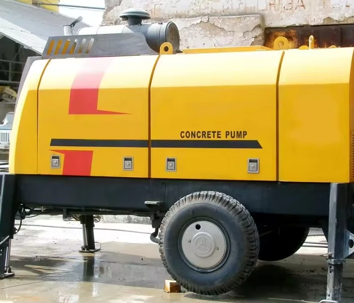 Factory price Concrete Machinery trailer mounted concrete pump HBT12020C-5S hot selling