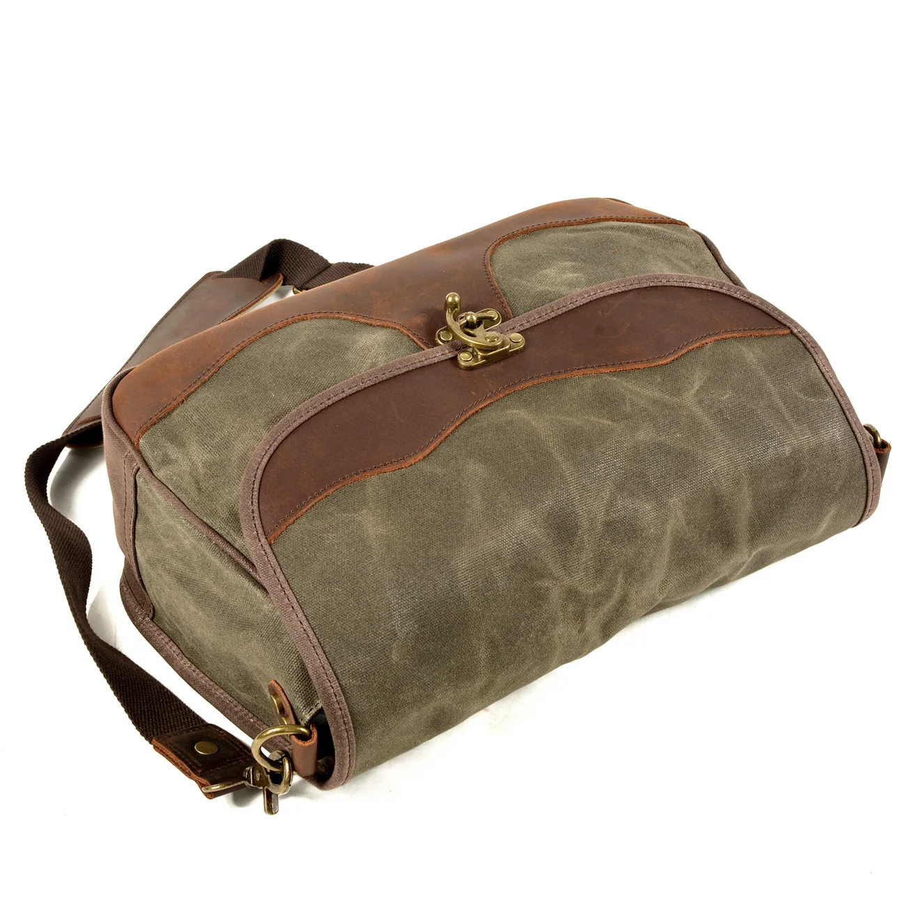 Waxed Canvas  New Mens Shoulder Dslr Camera Leather Bags