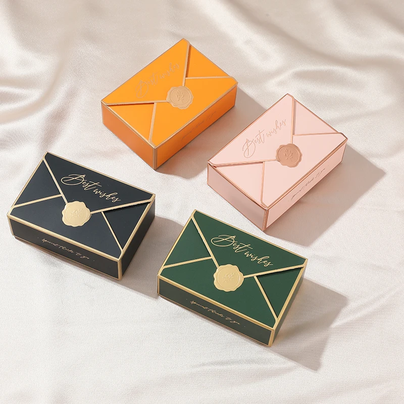 Custom Logo Gift Paper Candy Box Printed Treat Bags Paper Birthday Party Wedding Decoration