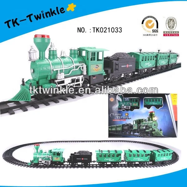 bo classic christmas toy train with smoke electric toy train set