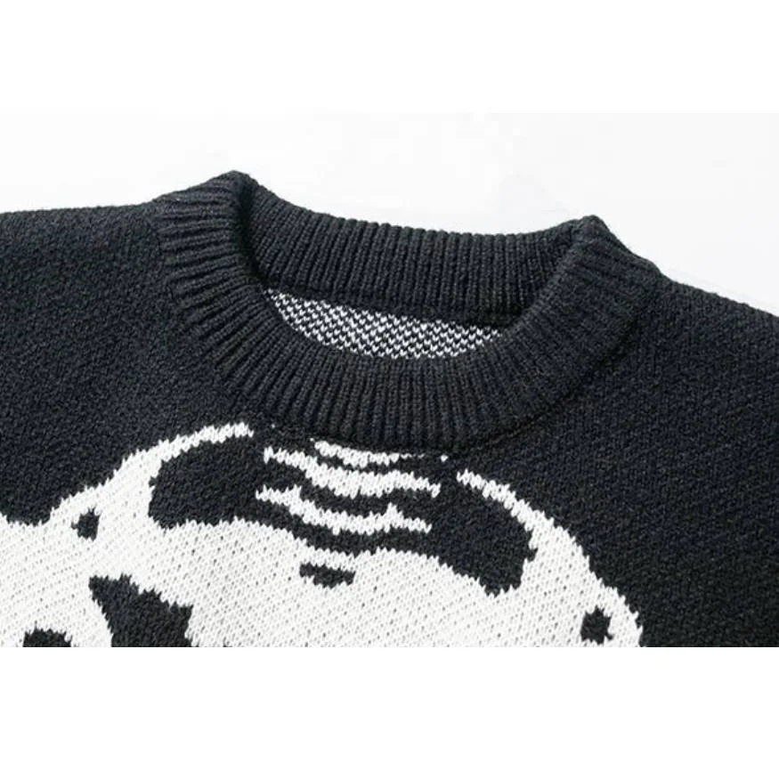 2022 Custom LOGO OEM & ODM men sweater Jacquard pullover knitwear cotton Knitted Long Sleeve knit crew neck sweater men