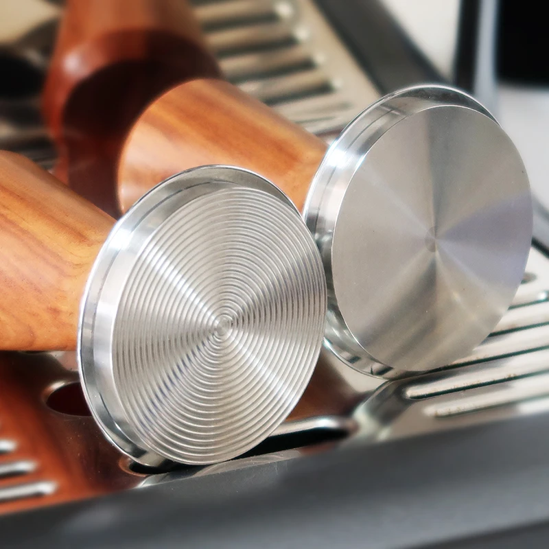 Solid wood constant pressure Durable press tamper espresso Smart Stainless Steel base wooden CoffeeTamper
