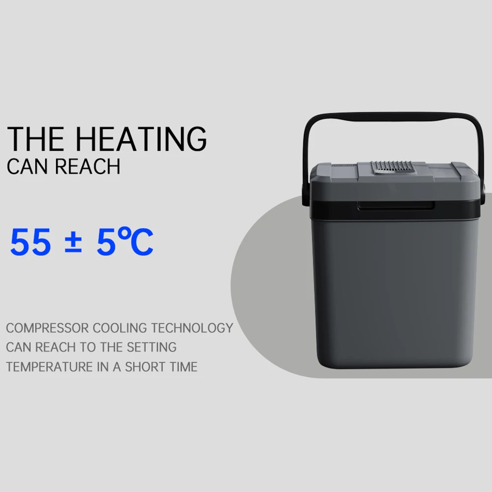 27L blue cooler box DC/AC single cold with handle cooler electric box for camping 24V high quality