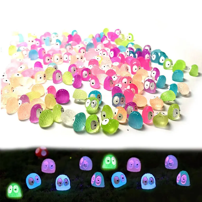 Little Black Briquettes Miniatures Resin DIY for Crystal Accessories Ornament Luminous Glow in dark Mini Fairy Garden Decoration