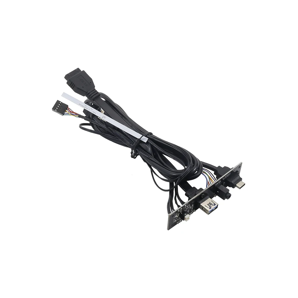 Computer USB 3.0 Front Panel Mounted Extension Cable USB 3.1 PCB Circuit Board Audio Input Output I/O Board Extender Wire