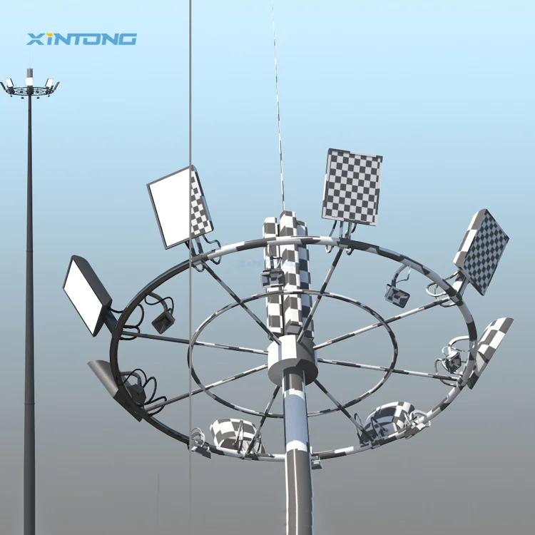 XINTONG Sky wing High Mast Light 15M High Mast Lighting Pole Heavy Mast Tower Military High Pole