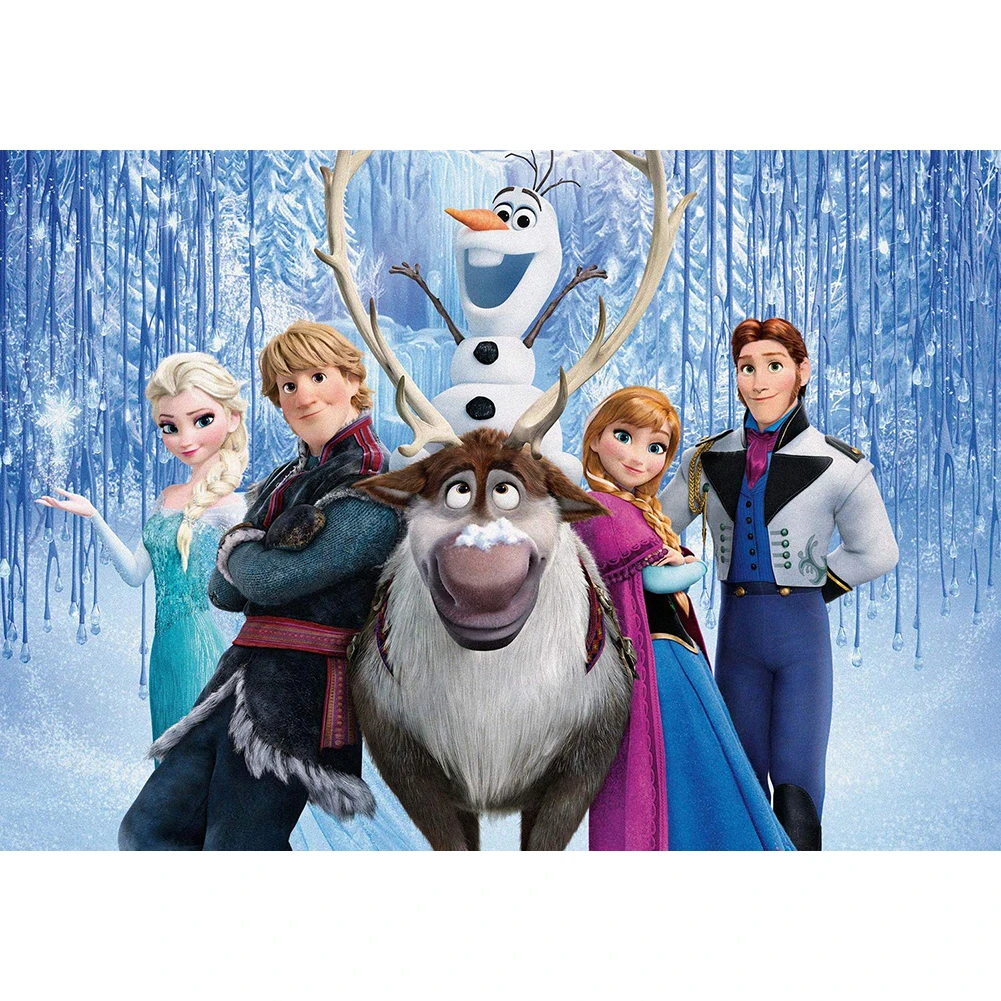 
5D frozen diamond painting square/round diamond kits custom cartoon painting for kids 
