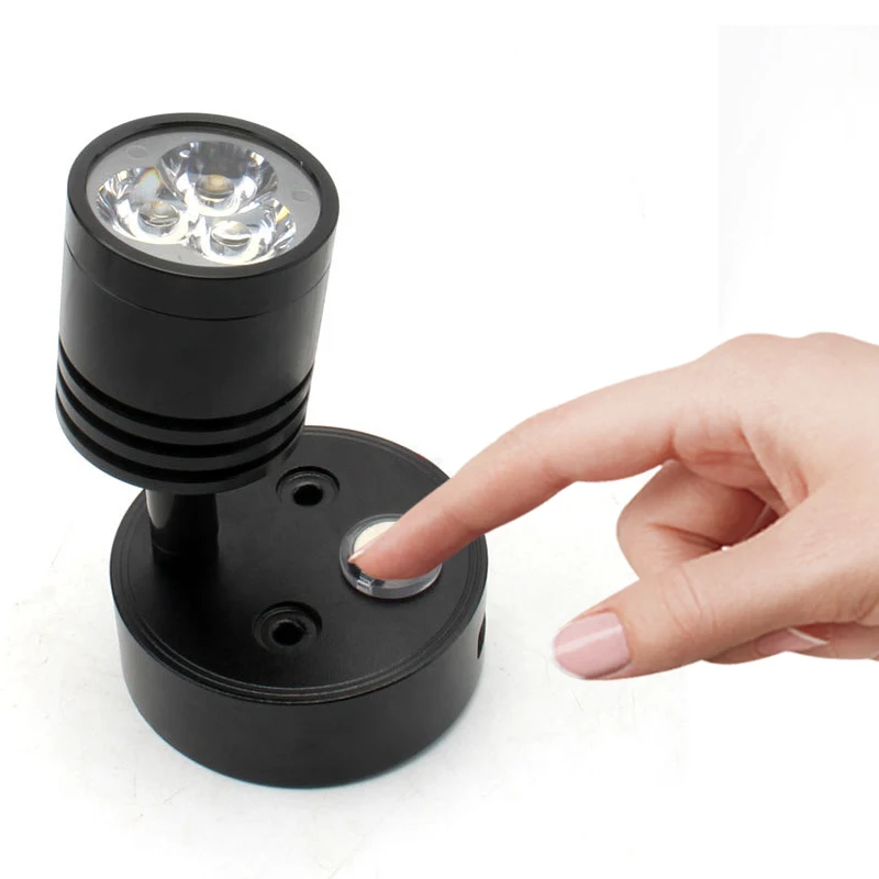 MIni Wall Lamp Touch switch dimmable bus reading light surface 2W aluminum led car 12V led headboard reading light