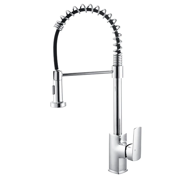 Dqok сантехники 304 нержавеющая сталь горячей и холодной воды смеситель гибкий выдвижной кухонный кран вытащить