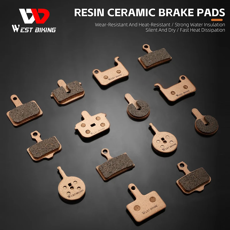WEST BIKING MTB mountain bicycle hydraulic disc brake pads bike brake pad For Electric Bike Bicycle Accessories
