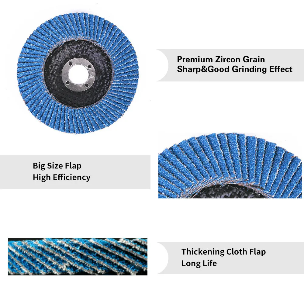 Premium Zirconia  flap disc for metal stainless steel polishing Grit 40/60/80/120