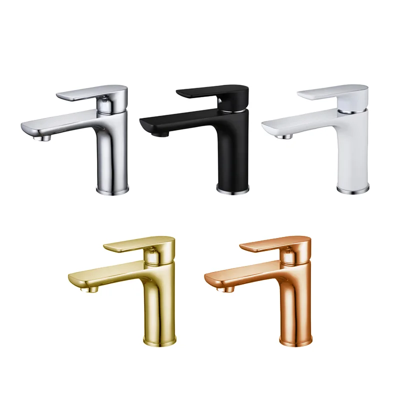 Premium Single-Handle Basin Mixer Tap Luxury Hot Cold Water-Saving Health-Design Zinc Alloy Brass Material Single Hole Bathroom