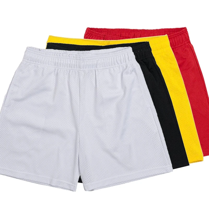 Mesh shorts custom logo casual gym sport mesh basketball short custom men shorts