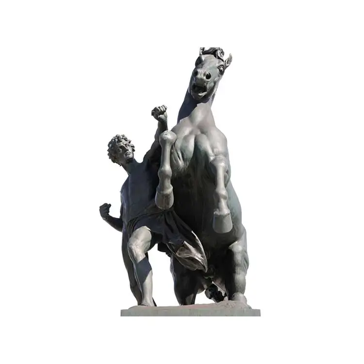 Outdoor Life Size Bronze Vienna austria statue man horse Statue Sculpture