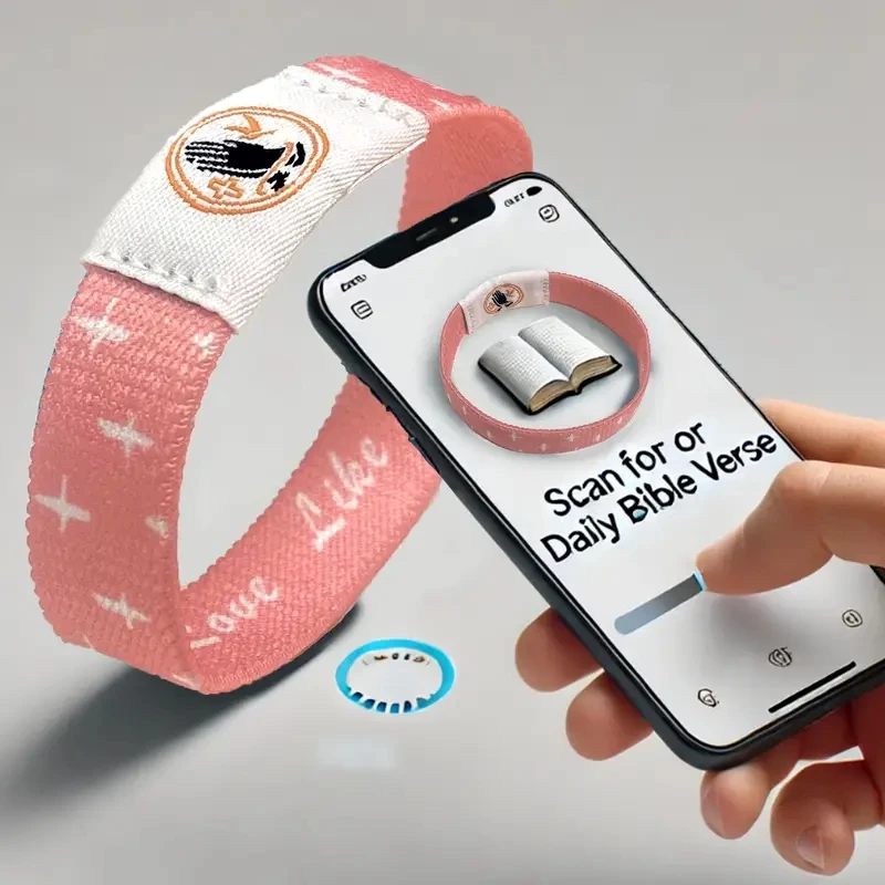 New Innovation Mega Sale Custom NFC Bracelet Women For Daily Bible Verse Promotional Wristbands Corporate Gifts For Souvenirs