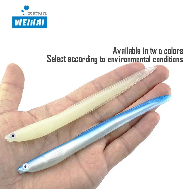 14cm 6.3g Hot sale soft eel double colors fishing bait sand eel lure