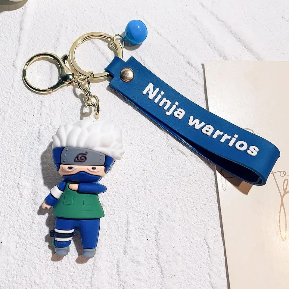 3D Cartoon Anime Keychain kids cute designer car Anime key chain ring Japanese Cartoon keyring keychain