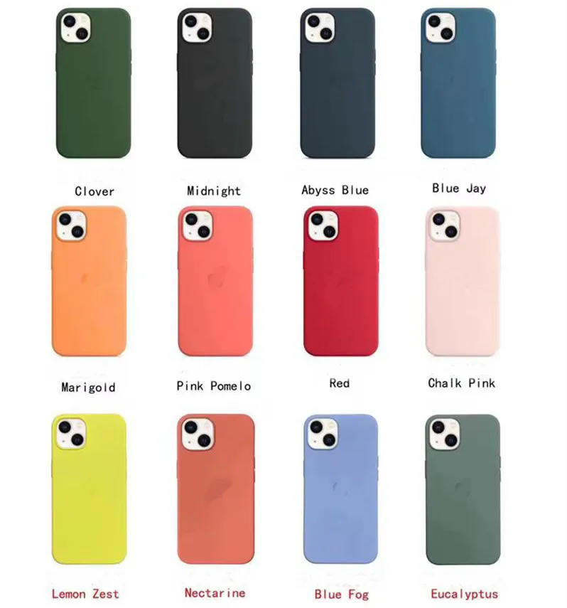 Оригинальный жидкий силиконовый чехол для Magsafe, Беспроводная зарядка, силиконовый чехол для телефона с логотипом для iPhone 12 13 14 Pro Max Mini