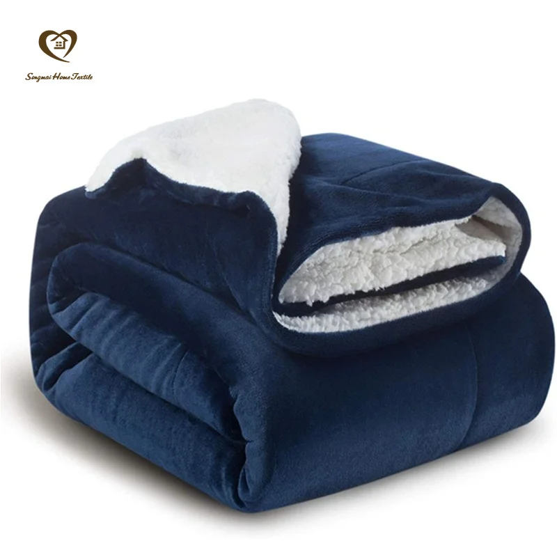 Songmai Sherpa Fleece Blanket, Thick Fuzzy Warm Soft Large Blankets, Throw Blanket for Bed Sofa
