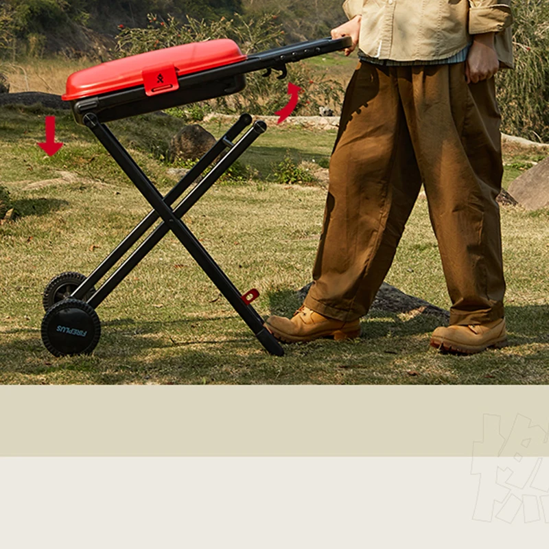 Stainless Steel Camping BBQ Grill Griddle Combo with Rotating Disk Lightweight and Easy to Clean Fugitive Barbecue