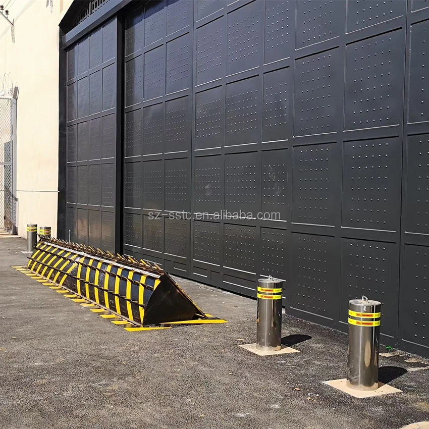 Anti-terrorist heavy duty full automatic car park galvanized traffic barriers/door blocker