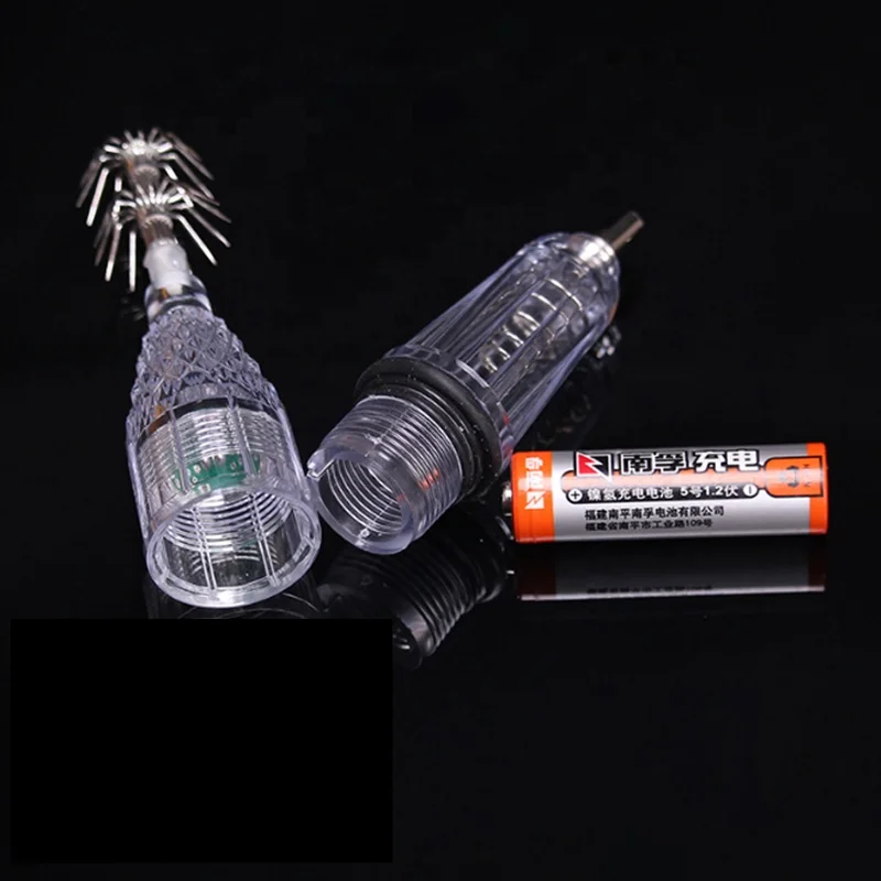 12cm 17cm Waterproof Night Fishing Tackle Colorful Plastic Fishing Tackle LED Squid Fishing Light With Octopus Hooks