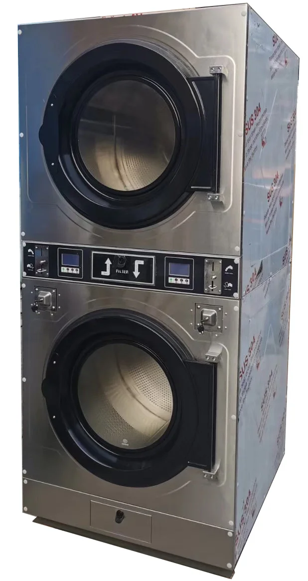 Coin type double layer dryer Commercial drying equipment Laundry drying machine