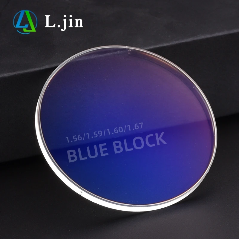 L.jin Optics Abrasion-resistant Blue Cut SV 1.56 Anti-Reflective Blue Shmc Single Vision Prescription Ophthalmic Lens