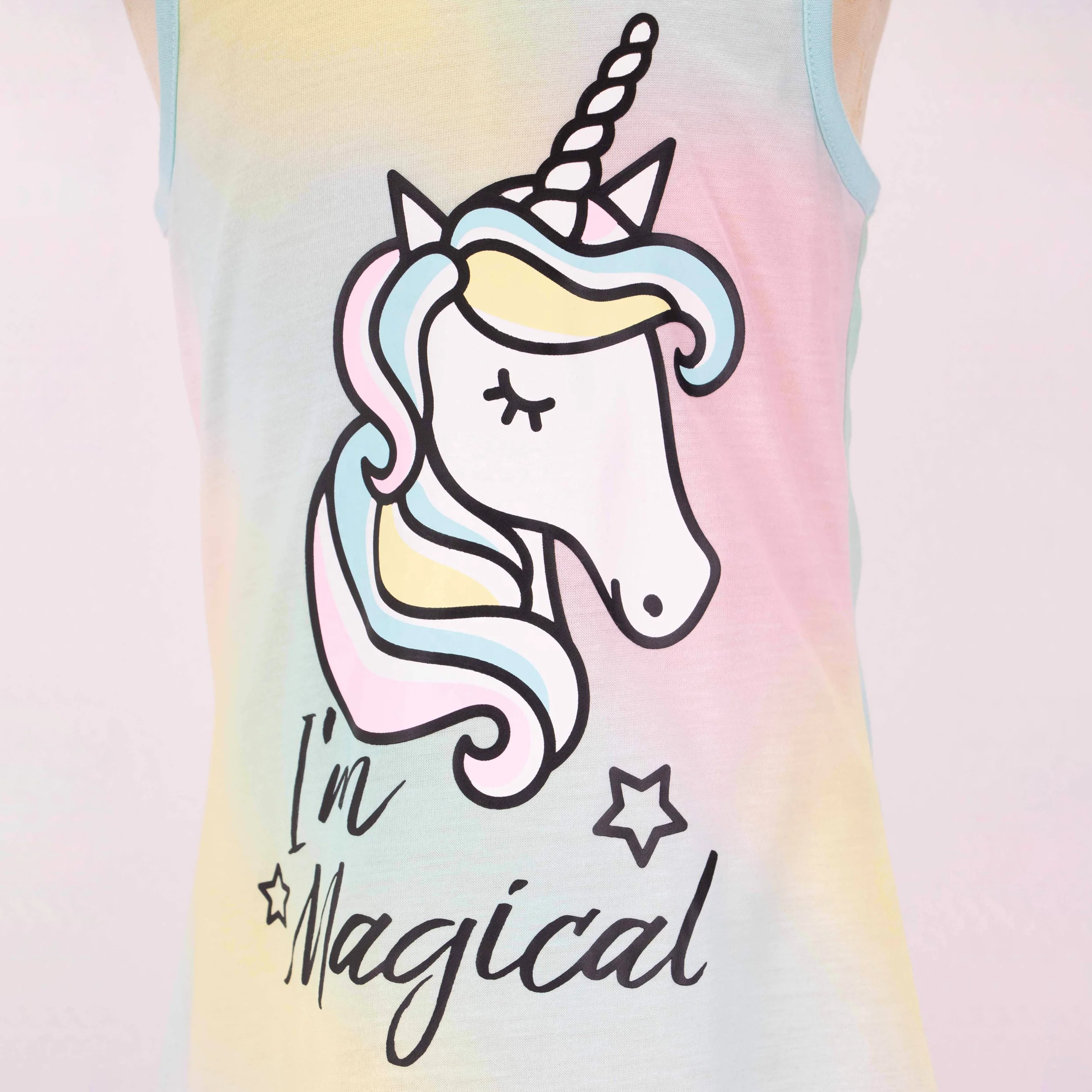 3 Piece Rainbow Shirts All Over Print Shorts Tank Tops Unicorn Summer Baby Girls Pajamas