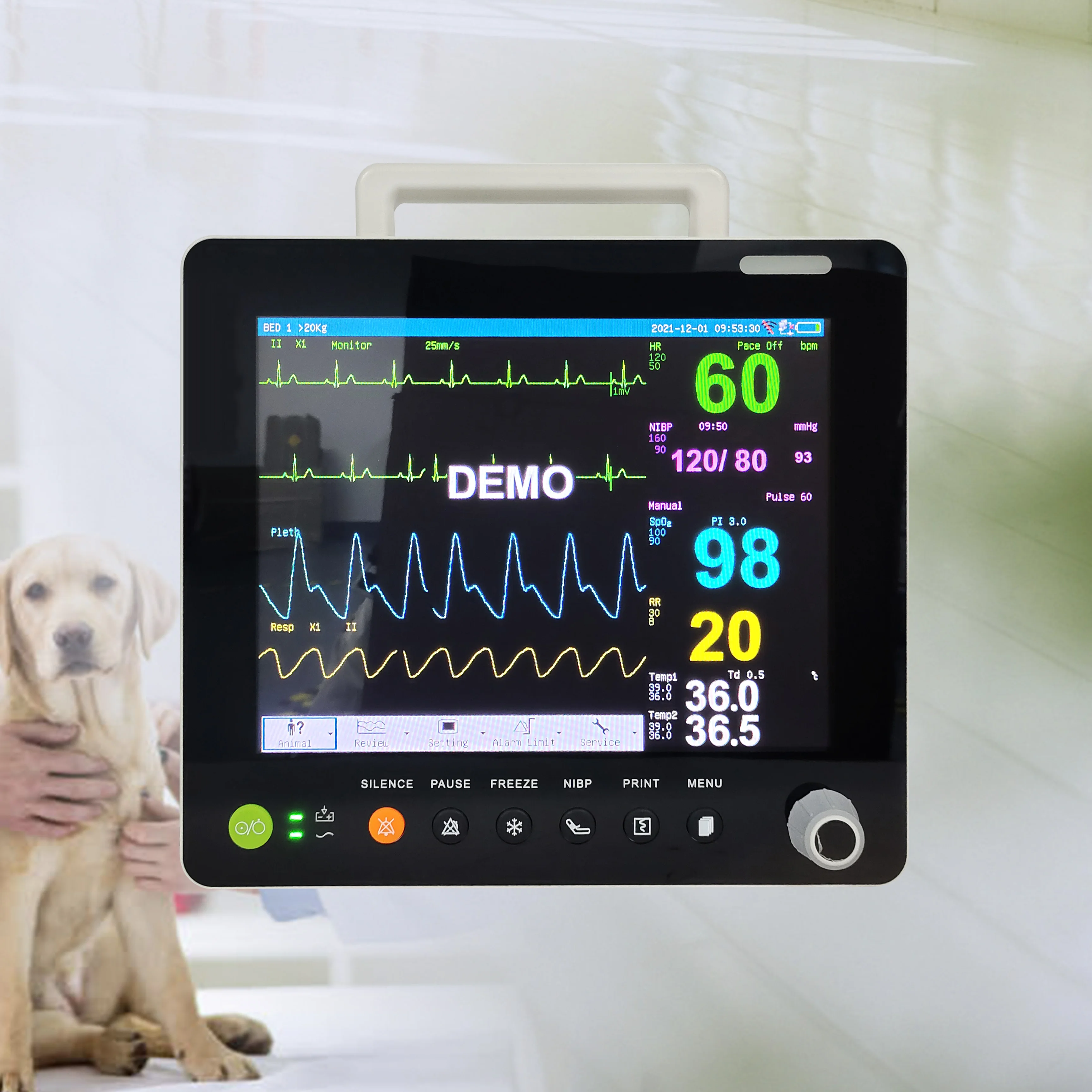JM-603S portable hospital 12 inch monitor pathology monitor for vet use